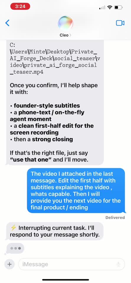 Editor handoff and subtitle request