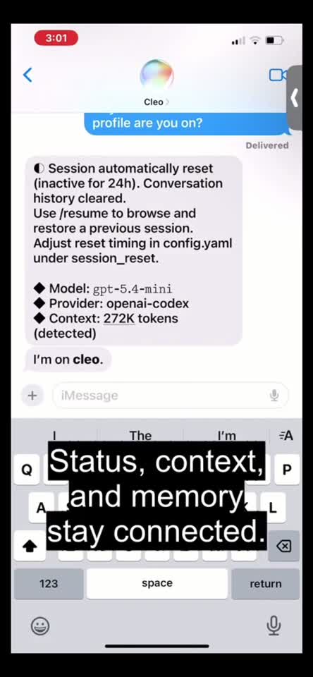 Session reset and continuity check